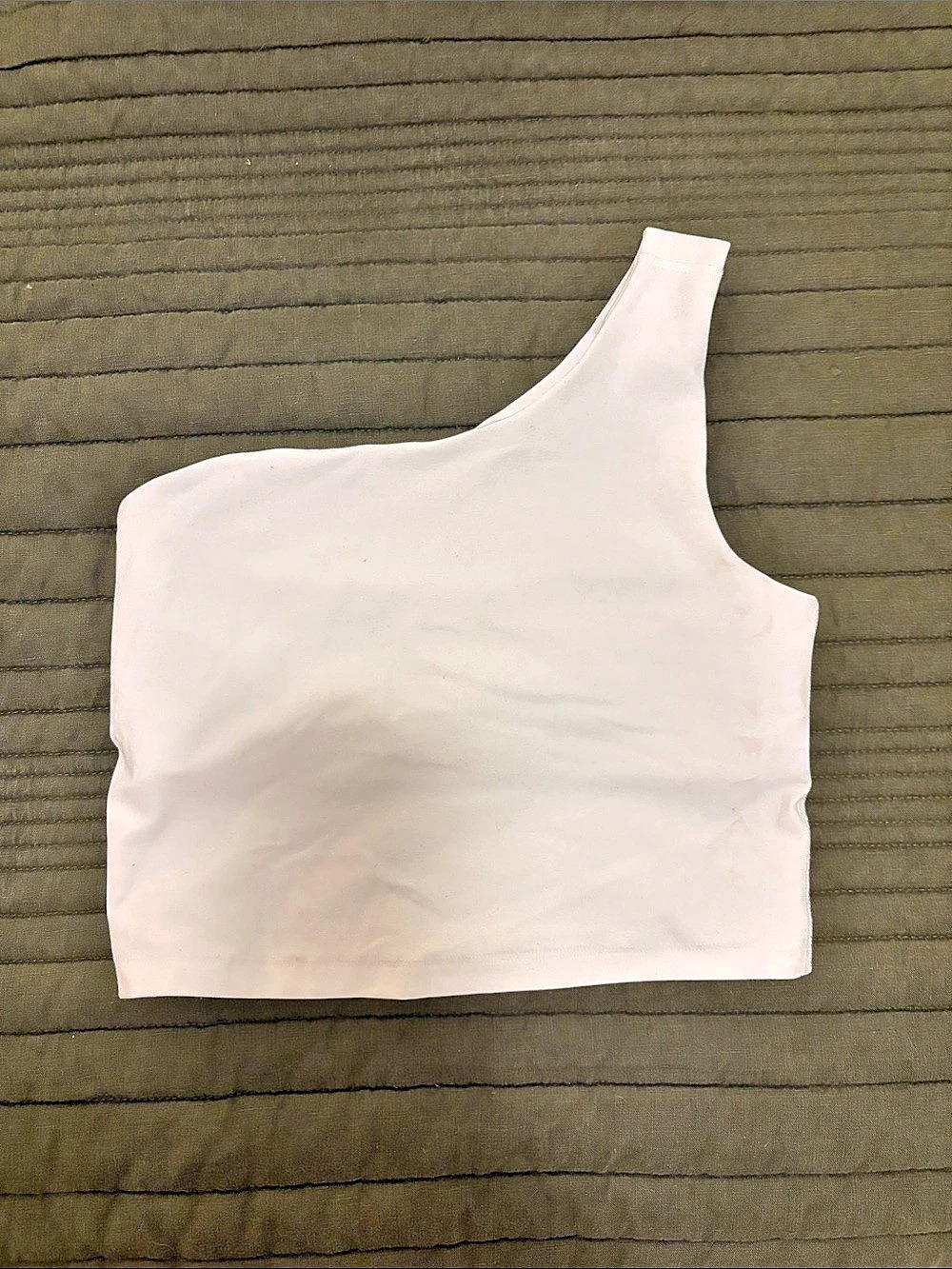 One Shoulder Cropped Tank